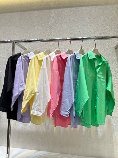 WANWAN Women Solid Color Shirts